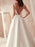vintage wedding dresses 2021 a line v neck sleeveless floor length pleat bridal gowns with train