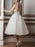 Vintage Wedding Dresses 2021 Sweetheart Neck Sleeveless A Line Tea Length Bridal Dresses