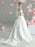 Vintage Wedding Dresses Chapel Train Sweetheart Neck Sleeveless Ruffles Satin Fabric Bridal Gowns