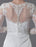 Vintage Wedding Dresses Jewel Long Sleeve Sheath Short Bridal Dress