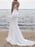 Wedding Dress 2021 Jewel Neck Sleeveless Mermaid Beach Wedding Bridal Gowns With Sweep Train