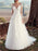 wedding dress 2021 v nevk a line long sleeve floor length lace applique tulle bridal dresses with train