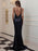 Wedding Dress Black Sweep Sleeveless Sequins Sweetheart Neck Bridal Dresses With Train Evening Gowns