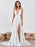 Wedding Dress Ivory V-Neck Backless SleevelessLace Bridal Gowns With Train