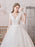 Wedding Dress Princess Silhouette Floor Length V Neck Sleeveless Natural Waist Beaded Lycra Spandex Bridal Gowns
