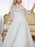 Wedding Dresses 2021 A Line Jewel Neck Half Sleeve Floor Length Tulle Lace Vintage Bridal Gowns