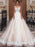 wedding dresses 2021 jewel illusion neck sleeveless a line lace flora applique bridal gowns with train