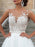 wedding dresses 2021 jewel neck a line floor length beaded sash tulle pageant dress bridal gowns