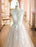 wedding dresses 2021 princess silhouette jewel neck sleeveless natural waist lace soft pink tulle bridal gowns