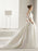 Wedding Dresses A-line Chapel Bateau Neck Train 3/4 Length Sleeves Bows Satin Fabric White Bridal Dresses