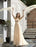 Wedding Dresses A Line Sweep Short Sleeves Beaded Jewel Neck Tulle Bridal Dresses