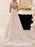 Wedding Dresses A Line V Neck Sleeveless Lace Illusion Back Bridal Gowns