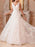 Wedding Dresses A Line V Neck Sleeveless Lace Illusion Back Bridal Gowns
