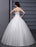 Wedding Dresses Ball Gown Strapless Bridal Dress Ivory Sweetheart Neckline Tulle Applique Beaded Wedding Gown