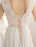 Wedding Dresses Chiffon V Neck Beach Bridal Dress Pearls Beaded Lace Ivory Bridal Gown
