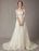 Wedding Dresses Ivory Off The Shoulder Half Sleeve Lace Beaded Bow Sash Tulle Bridal Gowns With Train