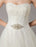 Wedding Dresses Ivory Strapless Lace Beaded Chapel Train Bridal Gowns