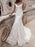 Wedding Dresses Off The Shoulder Short Sleeves Lace Mermaid Bridal Dresses With Train