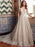 Wedding Gowns With Train V Neck Sleeveless Spaghetti Straps Lace Bridal Dresses
