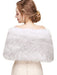 Wedding Shawl Wrap Faux Fur Stole Bridal Cape For Winter