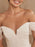 White Bridal Dress A-line Bateau Natural Waistline Chiffon Back Zipper Floor Length Wedding Dress