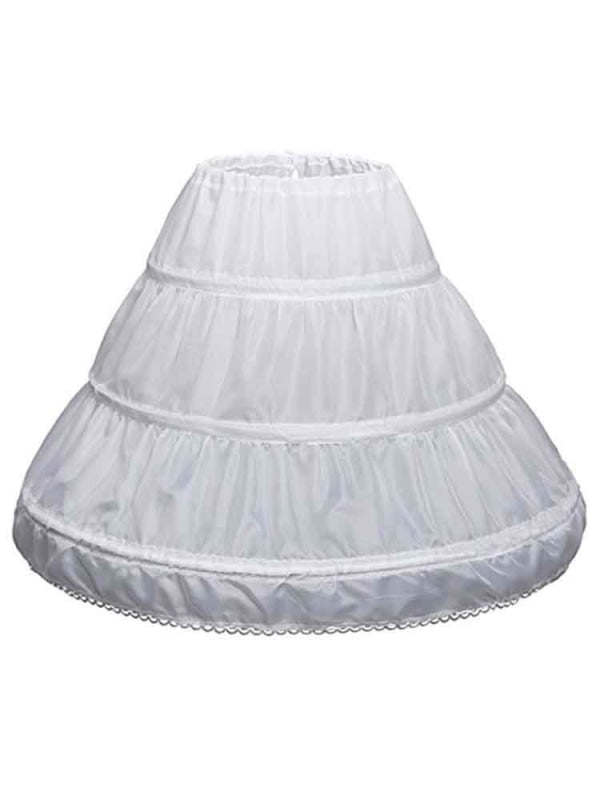 White Children A-Line 3 Hoops One Layer Wedding Petticoat | Bridelily - wedding petticoats