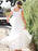 White Flower Girl Dresses Jewel Neck Lace Sleeveless Ankle-Length A-Line Bows Kids Party Dresses