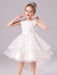 White Flower Girl Dresses Jewel Neck Sleeveless Bows Formal Kids Pageant Dresses