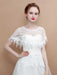 White Hollow Lace Tassel Cape Wedding Wraps | Bridelily - White / One Size - wedding wraps