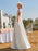 White Intage Wedding Dress V-Neck Sleeveless Natural Waist Satin Fabric Floor-Length Fringe Traditional Dresses For Bride