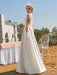 White Intage Wedding Dress V-Neck Sleeveless Natural Waist Satin Fabric Floor-Length Fringe Traditional Dresses For Bride