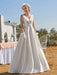 White Intage Wedding Dress V-Neck Sleeveless Natural Waist Satin Fabric Floor-Length Fringe Traditional Dresses For Bride