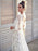White Lace Wedding Dress V Neck A-Line Wedding Dress Short Sleeves Backless Bridal Dresses