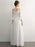 White Prom Dresses Long Off Shoulder Long Sleeve Maxi Formal Evening Gowns