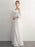 White Prom Dresses Long Off Shoulder Long Sleeve Maxi Formal Evening Gowns