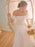 White Simple Wedding Dress A-Line Off The Shoulder Chiffon Strapless Long Bridal Dresses