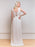 White Simple Wedding Dress A-Line V-Neck Sleeveless Backless Buttons Satin Fabric Lace Long Bridal Dresses