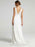 White Simple Wedding Dress A-Line V-Neck Sleeveless Backless Chiffon Bridal Dresses