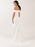 White Simple Wedding Dress Bateau Neck Sleeveless Natural Waist Backless Satin Fabric Long Mermaid Bridal Gowns