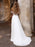 White Simple Wedding Dress Satin Fabric Strapless Sleeveless Cut Out A-Line Off The Shoulder Long Bridal Dresses