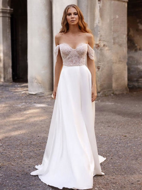 Wedding Dress Off White With Cape | Wedding Dress – D&D Clothing
