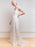 White Simple Wedding Dress Satin Fabric V-Neck Short Sleeves Backless A-Line Long Bridal Gowns