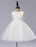 White Flower Girls Dress Princess Sleeveless Ball Gown Short kids Pageant Dress