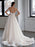 White Wedding Dress A-Line Bridal Gowns Beaded Tulle Wedding Dress