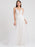 White Wedding Dress Chapel Train A-Line Sleeveless Matte Satin V-Neck Lace Tulle Bridal Dresses