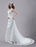 White Wedding Dress Queen Anne Mermaid Backless Lace Wedding Gown