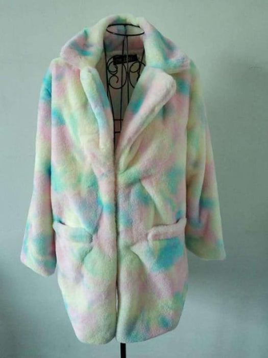 Winter Daily Regular Stand Long Faux Fur Coats - Same as Picture / S - womens furs & leathers