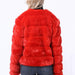 Winter Red Womens Winter Short Fur Coat - womens furs & leathers