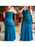 With Ruched Floor-Length Elastic Woven Satin Plus Size Dresses - Prom Dresses