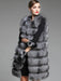 Women Faux Fur Vest Sleeveless Jacket Grey Quilted Gilet